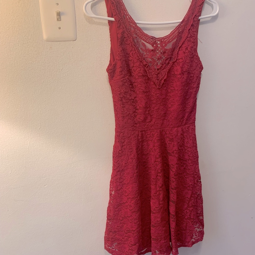 Red Lace Mini Dress